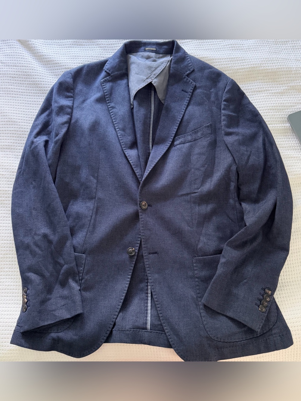 Massimo Dutti Dark Blue Two-Button Sport Coat